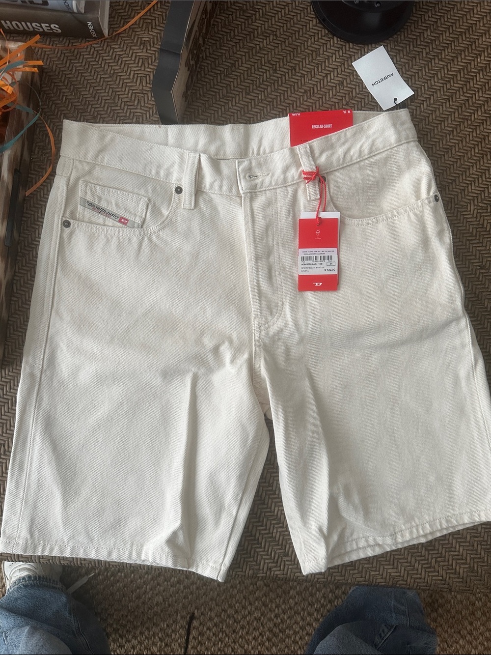Diesel White Men’s Denim Shorts